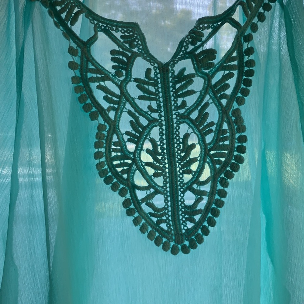 Blue beach cover up
